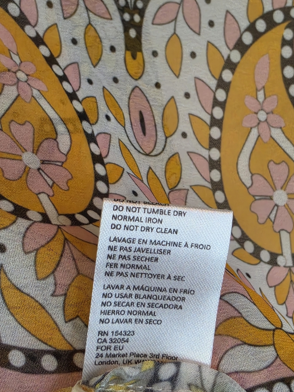 Anthropologie Tie-Front Paisley Kimono Wrap Top - One Size - Picture 7 of 7